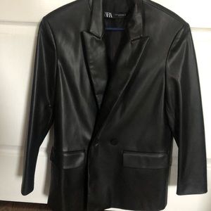 Leather blazer